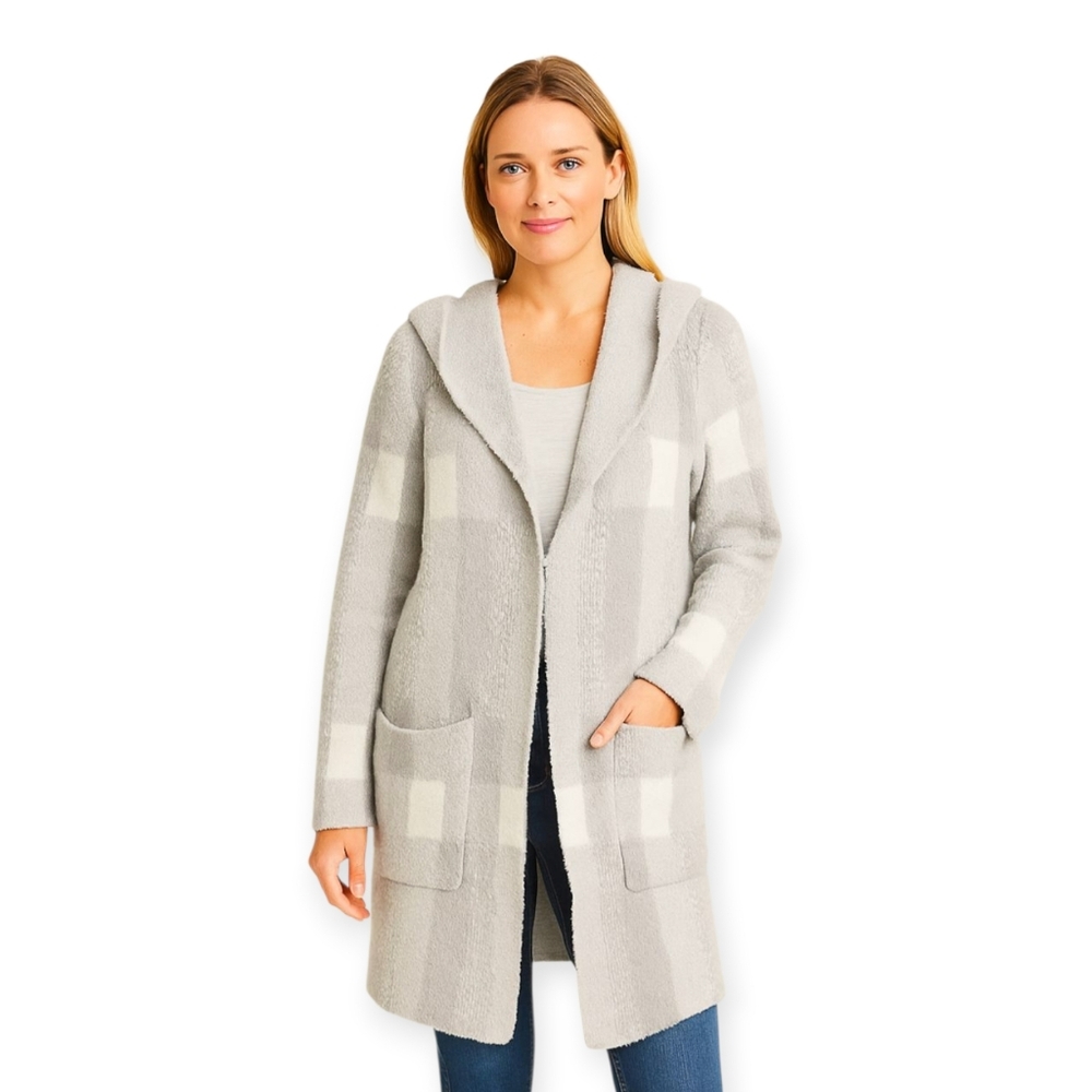 Soft Surroundings Grand Teton Wool Blend Hoodie Sweater Oversized